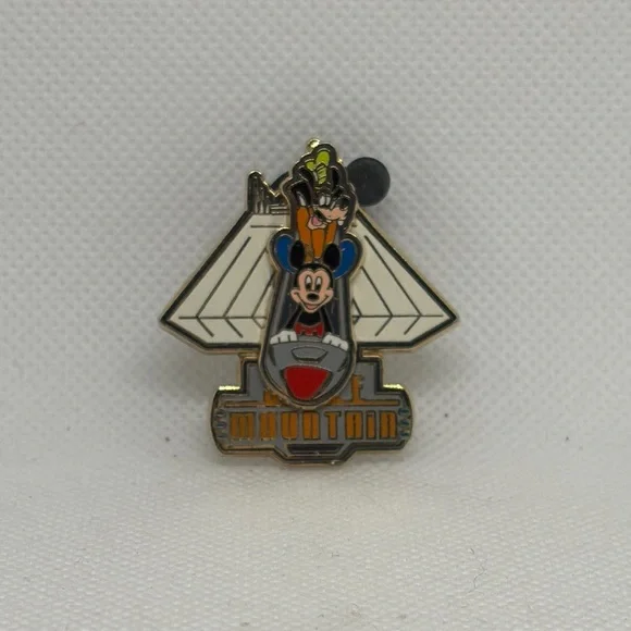 Disney Pin Mickey Mouse & Goofy Space Mountain Slider Pin 2008 - Picture 9 of 16
